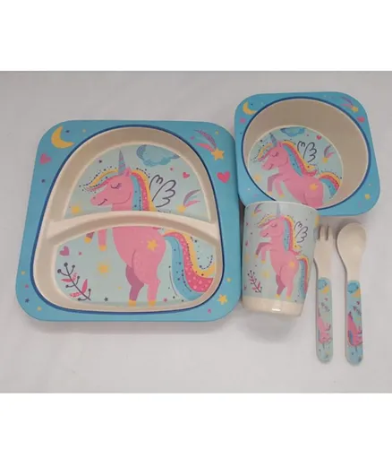 Factory Price Bamboo Tableware Unicorn - Pink and Blue