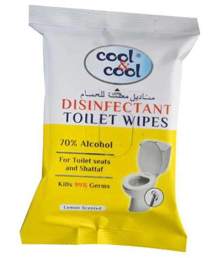 Cool & Cool Disinfectant Toilet Wipes - 20 Pieces