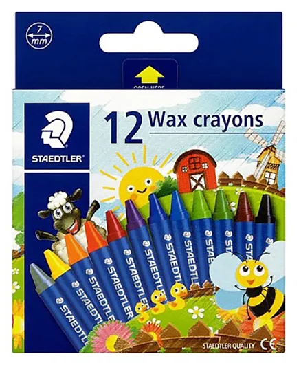 Staedtler Noris Club Wax Crayon Set Multi Color - Pack of 12