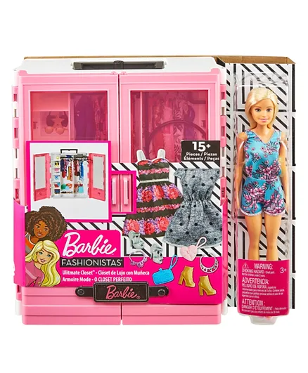 Barbie Fashionistas (With Doll) Ultimate Closet + Doll And Accessory - Multicolour