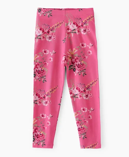 Jelliene Floral Print Sweatpants - Pink