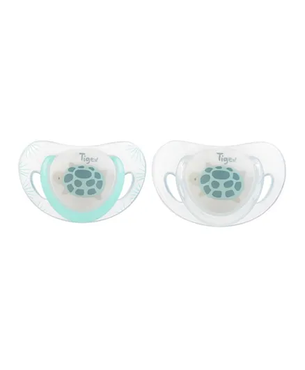 Tigex Silicone Pacifiers Smart Turtle - 2 Pieces