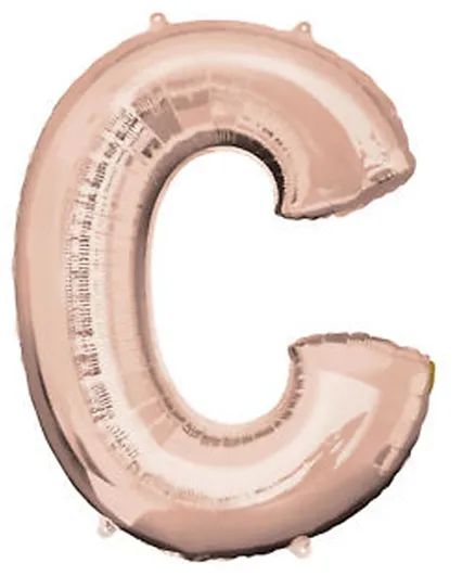 Anagram Letter C Rose Gold Foil Balloon - 40 Inches