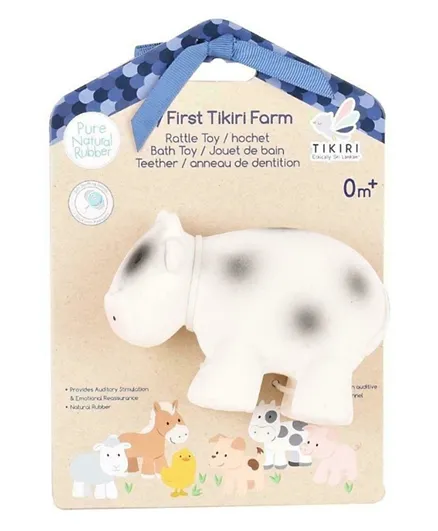 My First Tikiri Farm Cow Rattle Bath Toy Teether - 9 cm