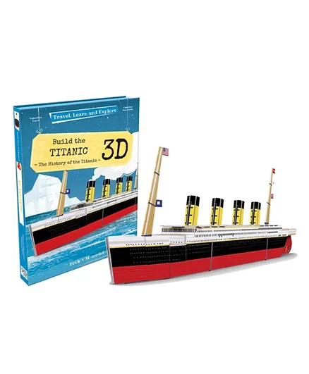 Sassi Travel Learn And Explore Build The Titanic 3D Puzzle With A Book - Multicolour