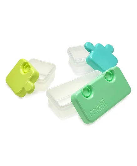 Melii Puzzle Container - Lime Blue & Green