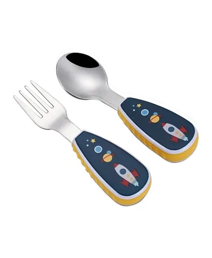 Brain Giggles Kids Cutlery Set with Case Space