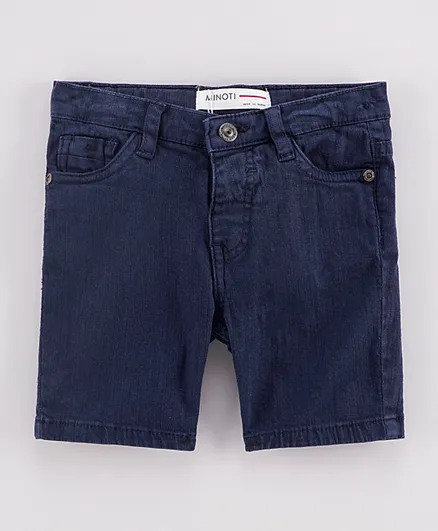 Minoti Basic Twill Shorts - Navy Blue