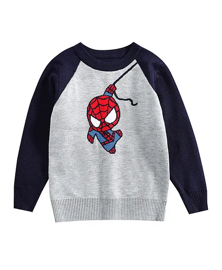 Lamar Kids Spiderman Sweater - Grey