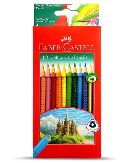 Faber Castell Colour Grip Pencil Colors - 12 Pieces