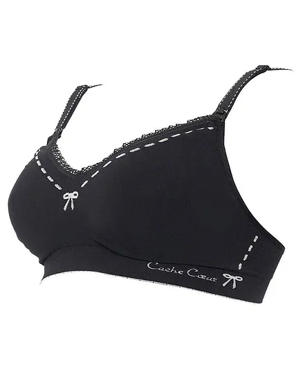 Cache Coeur Seamless Maternity and Nursing Bra Illusion - Black