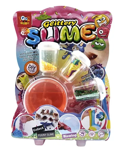 Toon Toyz Soft Glittery Slime with 1 Animal Figure - Assorted