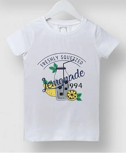 Neon Lemonade Graphic T-Shirt - White