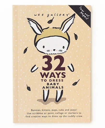 Wee Gallery 32 Ways to Dress Baby Animals Colouring Activity Book - English
