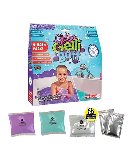 Simba Gelli Baff Slime Purple and Aqua - 600g + 2 Crackle