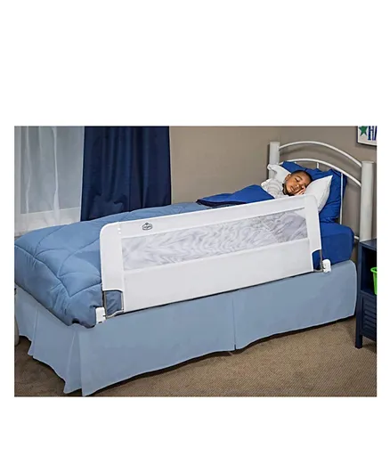 واقي حاجز سرير متأرجح لأسفل من ريجالو ، مع نظام أمان معزز بالمرساة - أبيض