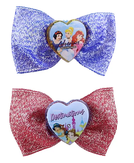 Disney Princess  Hair Elastic Band Pack of 2 - Purple & Pink