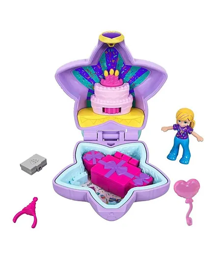 Polly Pocket Tiny Pocket Places Birthday Compact with Micro Doll & Accessories