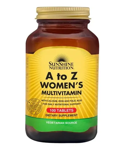 Sunshine Nutrition A To Z Women's Multivitamin - 100 Tablets