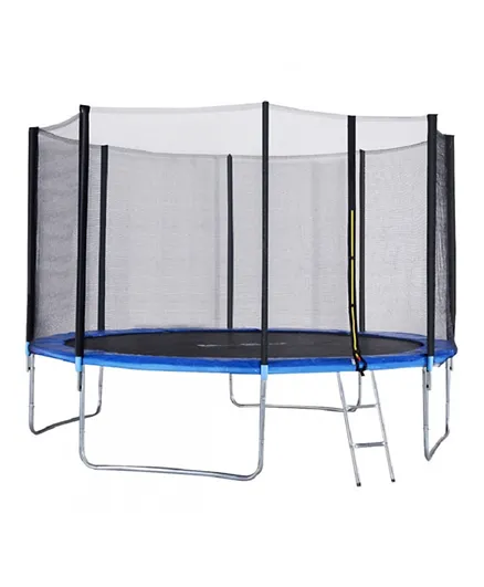 Myts Kids Trampoline Round 12 Feet for Outdoor - Black Blue