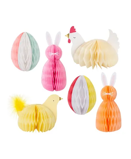 Easter Party Easter Honeycomb Decoration Set - Pack of 6