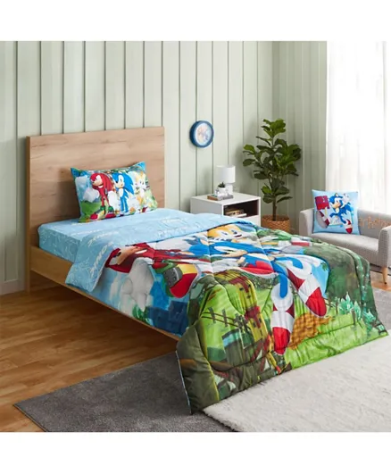 HomeBox Sonic the Hedgehog Twin Comforter and Pillowcase Set