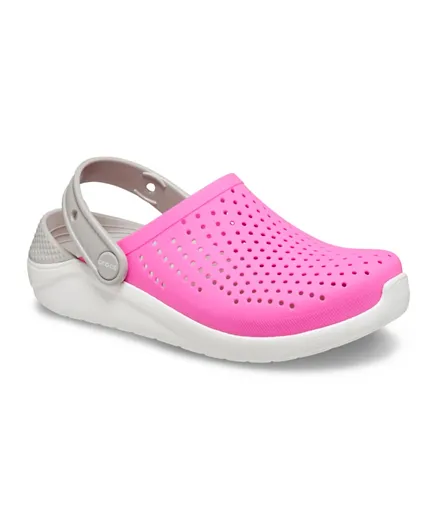 Crocs LiteRide Clog K - Electric Pink & White