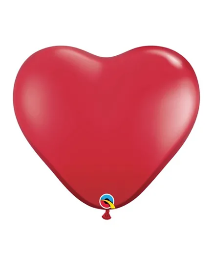 Qualatex Ruby Red Heart Latex Balloon 91.44cm - 2 Piece