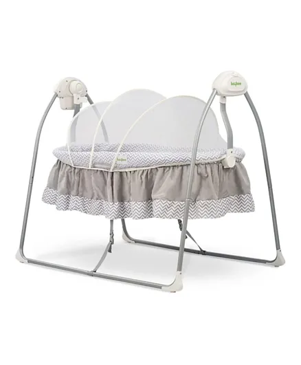Baybee Wanda Automatic Electric Swing Cradle with Mosquito Net Remote - Grey