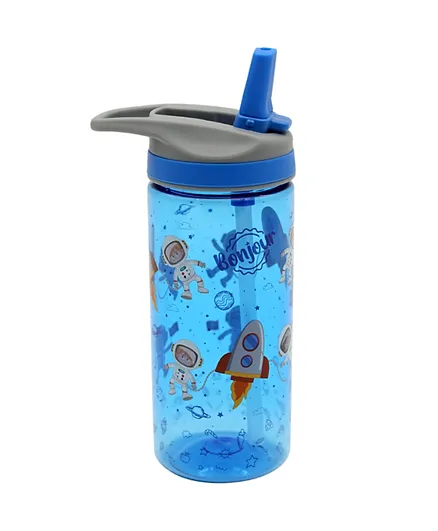 Bonjour Spacemen Sip Box Kids Mini Water Bottle Blue - 440mL
