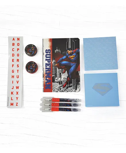 Warner Bros Superman Stationery Set - 10 Pieces