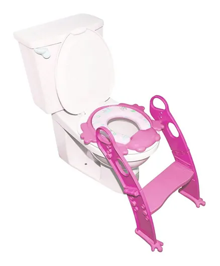 Karibu Frog Shape Cushion Potty Seat with Ladder - Pink