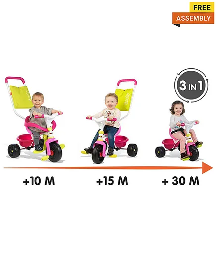 Smoby Be Fun Comfort Tricycle - Pink