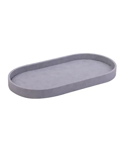 A'ish Home Leather Tray - Grey
