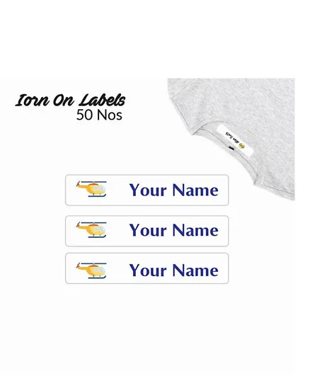 Ajooba Personalised Name Iron On Clothing Labels ICL 3026 - Pack of 50