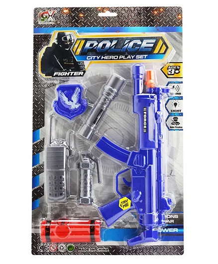 Generic City Hero Police Gun Play Set - Blue