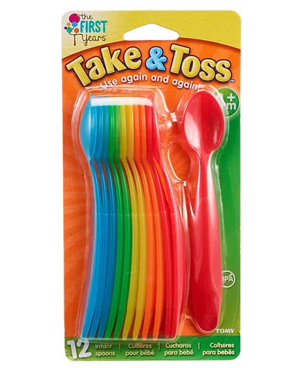 The First Year Take & Toss Infant Spoons - 12 Pieces