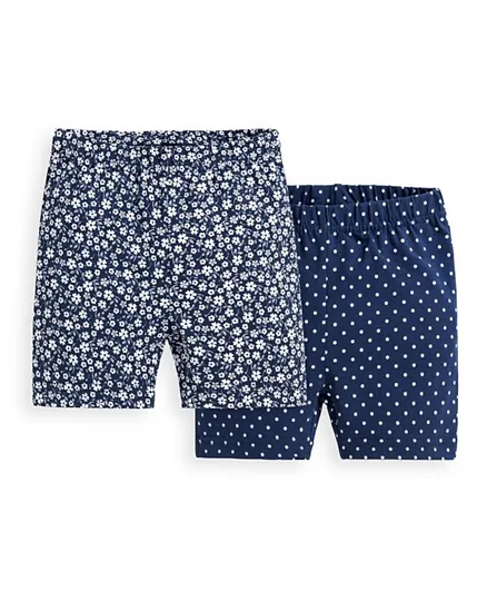 JoJo Maman Bebe 2 Pack Floral Shorts - Navy