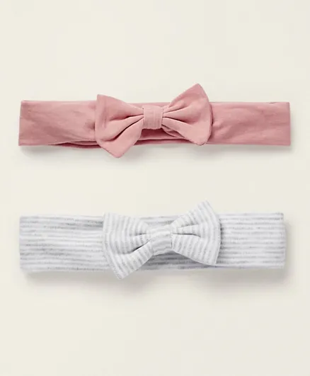 Zippy Baby Hair Ribbons with Bow for Newborn Girls - 2 Pieces
