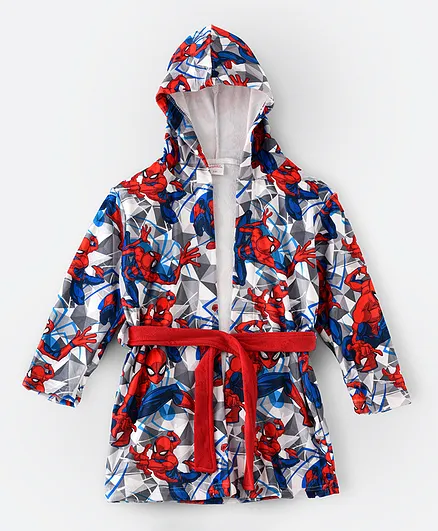 Marvel Spiderman Fleece Home Robe - Multicolor
