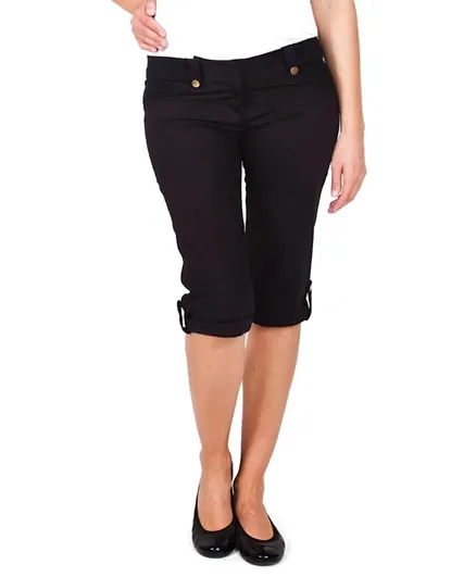 Mums & Bumps Slacks & Co. Maternity Shorts - Black