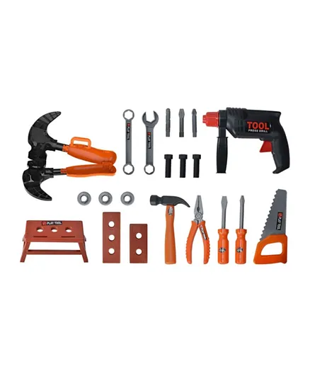 TTC Construction Tool Set with Hammer Carrying Case - 25 Pieces