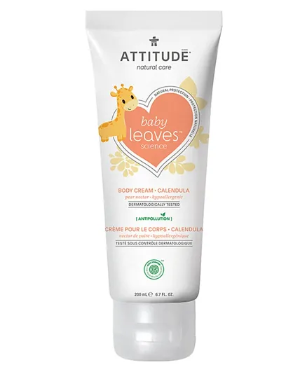 Attitude Baby Leaves Natural Calendula Cream Pear Nectar - 200ml