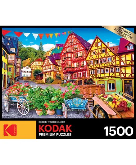 Craz-Art Kodak Puzzle Colorful European Town - 1500 Pieces