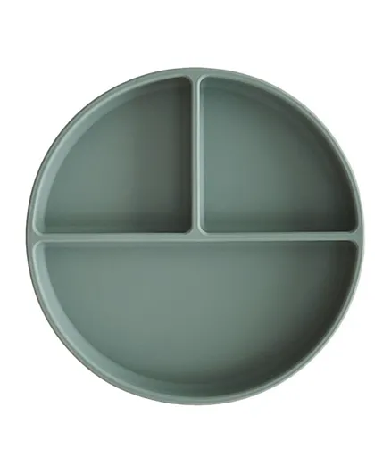 Mushie Silicone Divided Plate - Cambridge Blue