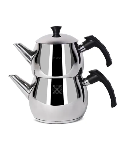 Serenk Modernist Stainless Steel Tea Pot Set