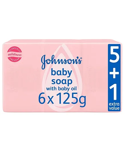 Johnson & Johnson Baby Soap Pack of 6 - 125g Each