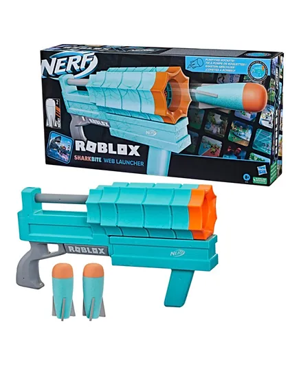 Nerf Roblox SharkBite Web Launcher Rocker Blaster with 2 Nerf Rockets