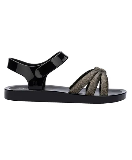 Mini Melissa Precious Glitter Sandals - Black