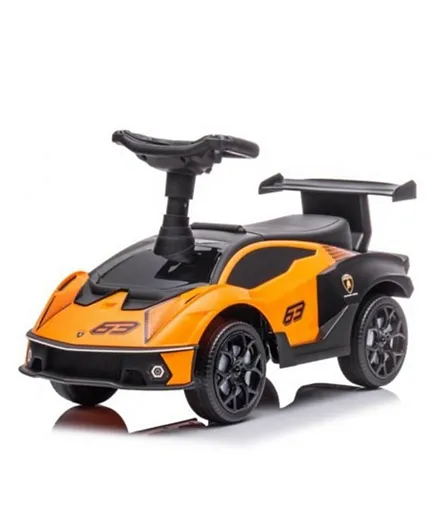 Myts 2-in-1 Lamborghini Essenza SCV12 Licensed Kids Push Ride-On Car - Orange